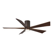 Matthews Fan Irene-HLK 60in 5-Blade Ceiling Fan | Rustic Textured Bronze and Walnut | Living Room & Covered Patio | Model IR5HLK-TB-WA-60