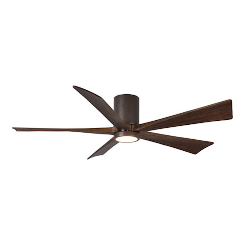 Matthews Fan Irene-HLK 60in 5-Blade Ceiling Fan | Rustic Textured Bronze and Walnut | Living Room & Covered Patio | Model IR5HLK-TB-WA-60