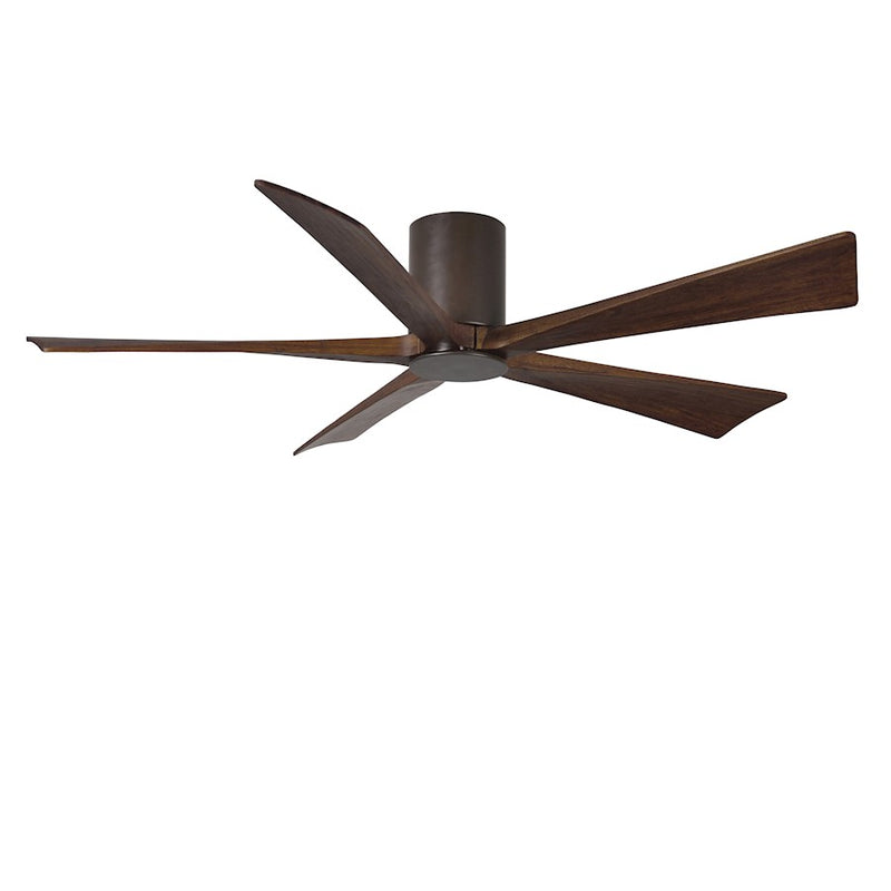 Matthews Fan Irene-HLK 60in 5-Blade Ceiling Fan | Rustic Textured Bronze and Walnut | Living Room & Covered Patio | Model IR5HLK-TB-WA-60