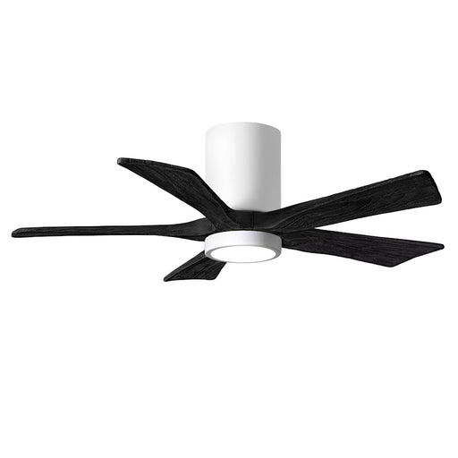 Matthews Fans Irene 5HLK 42in 5-Blade Ceiling Fan | Gloss White and Matte Black Wood Blades | Bedroom & Living Room | Model IR5HLK-WH-BK-42