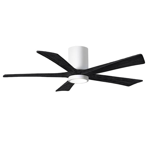 Matthews Fans Irene 5HLK 52in 5-Blade Ceiling Fan | Gloss White and Matte Black Wood Blades | Bedroom & Living Room | Model IR5HLK-WH-BK-52