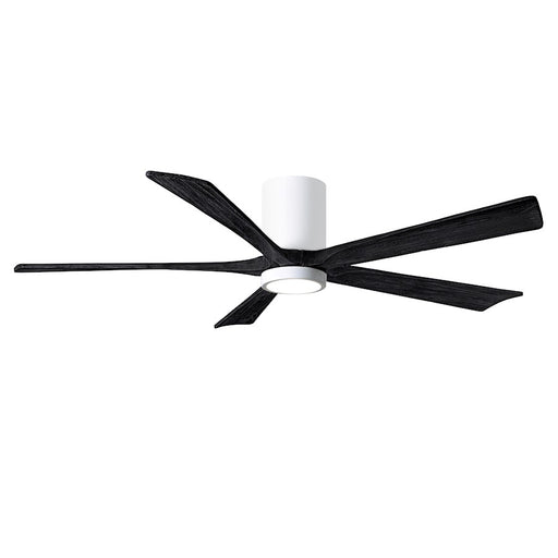 Matthews Fans Irene 5HLK 60in 5-Blade Ceiling Fan | Gloss White and Matte Black Wood Blades | Bedroom & Living Room | Model IR5HLK-WH-BK-60