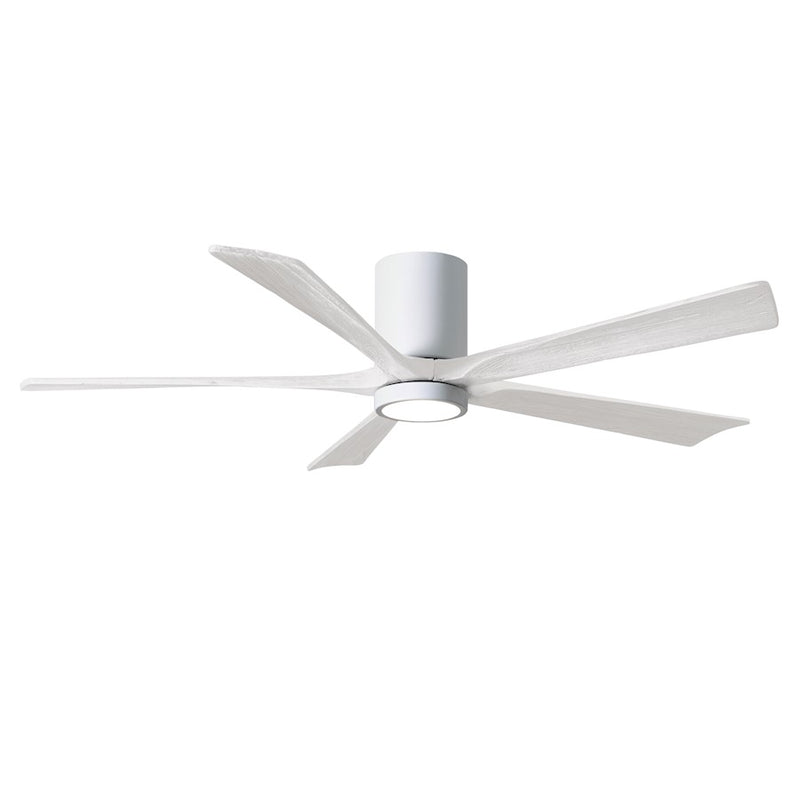 Matthews Fans Irene 5HLK 60in 5-Light Ceiling Fan | Gloss White and Matte White Solid Wood Blades | Bedroom & Living Room | Model IR5HLK-WH-MWH-60