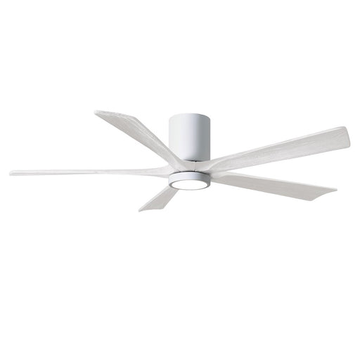Matthews Fans Irene 5HLK 60in 5-Light Ceiling Fan | Gloss White and Matte White Solid Wood Blades | Bedroom & Living Room | Model IR5HLK-WH-MWH-60