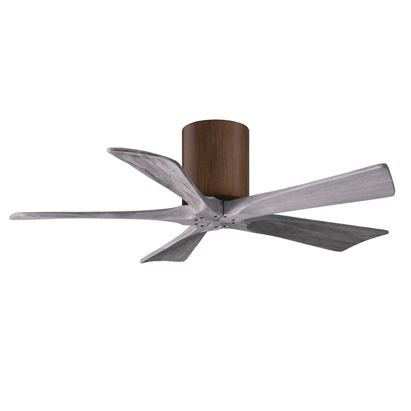 Matthews Fans Irene-5HLK 42in 5-Blade LED Ceiling Fan | Rustic Walnut Tone and Barnwood Solid Wood | Bedroom & Covered Patio | Model IR5HLK-WN-BW-42