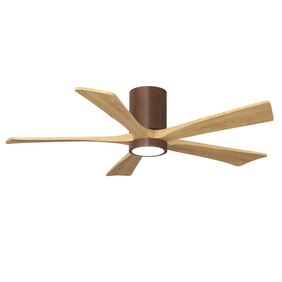 Matthews Fan Irene-5HLK 52" 5-Blade Flush Paddle Fan, Walnut - IR5HLK-WN-LM-52