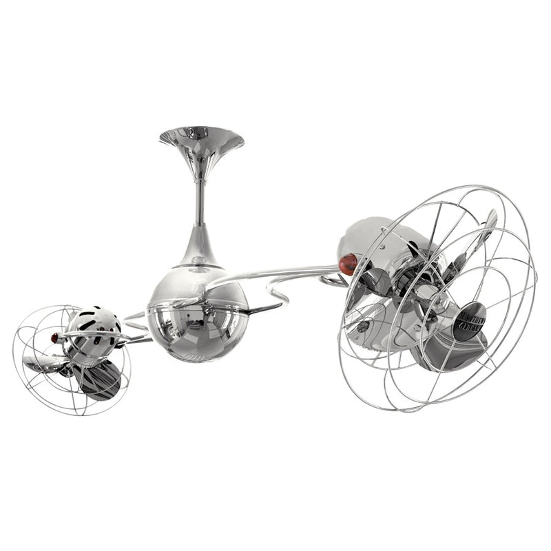 Matthews Fan Italo Ventania 53in Ceiling Fan | Chrome Metal Blades | Indoor | 60 x 14 x 14 in | Model IV-CR-MTL
