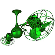 Matthews Fans Italo Ventania 60in 6-Blade Rotational Ceiling Fan | Contemporary Esmeralda Metal | Living Room & Covered Patio | Model IV-GREEN-MTL