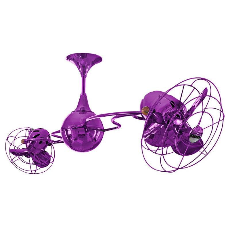 Matthews Fans Italo Ventania 60in 6-Blade Rotational Ceiling Fan | Contemporary Ametista Metal | Living Room & Covered Patio | Model IV-LTPURPLE-MTL