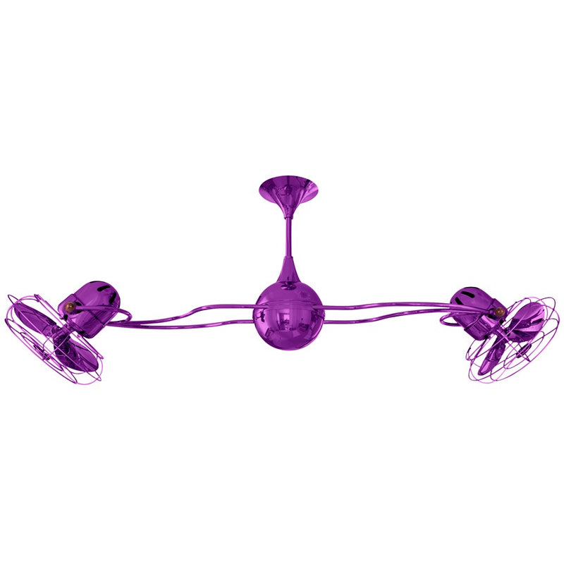Matthews Fans Italo Ventania 60in 6-Blade Rotational Ceiling Fan | Contemporary Ametista Metal | Living Room & Covered Patio | Model IV-LTPURPLE-MTL