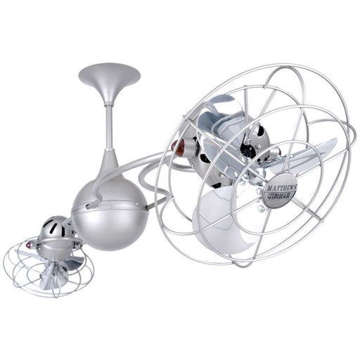 Matthews Fan Company Italo Ventania 53in Polished Brass Metal Ceiling Fan | Handmade Steel with Metal Blades | Covered Patio | Model IV-PB-MTL
