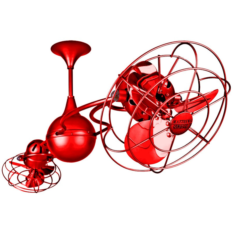Matthews Fans Italo Ventania 60in Rotational Ceiling Fan | Contemporary Rubi Cast Aluminum and Metal | Living Room & Bedroom | Model IV-RED-MTL