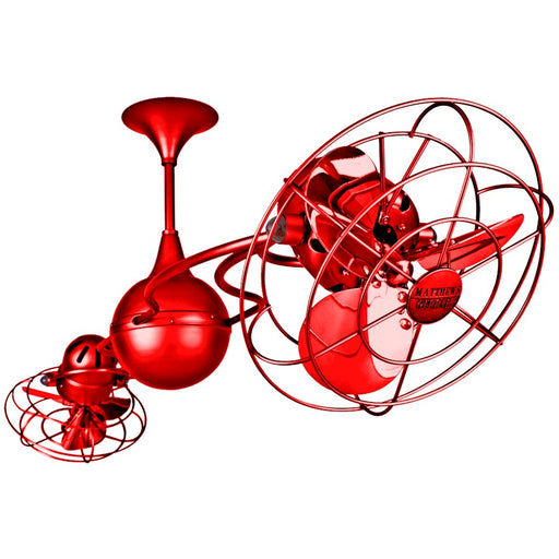 Matthews Fans Italo Ventania 60in Rotational Ceiling Fan | Contemporary Rubi Cast Aluminum and Metal | Living Room & Bedroom | Model IV-RED-MTL