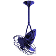 Matthews Fans Jarold 13in 3-Blade Directional Ceiling Fan | Contemporary Safira and Metal Blades | Covered Patio & Sunroom | Model JD-BLUE-MTL