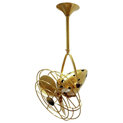 Matthews Fan Company Jarold Directional 16in Ceiling Fan | Brushed Copper and Metal Blades | Indoor & Covered Patio | Model JD-BRCP-MTL