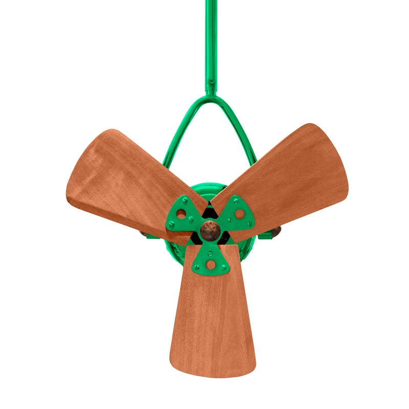 Matthews Fans Jarold 16in Directional Ceiling Fan | Contemporary Esmeralda and Mahogany Wood | Living Room & Bedroom | Model JD-GREEN-WD