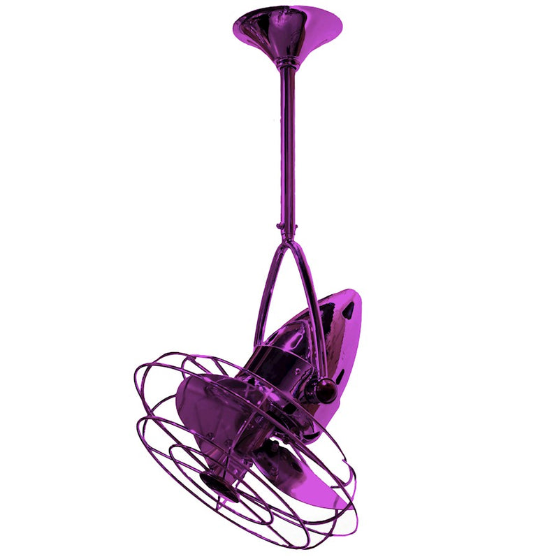Matthews Fans Jarold 16in 3-Blade Directional Ceiling Fan | Contemporary Ametista and Metal | Bedroom & Living Room | Model JD-LTPURPLE-MTL