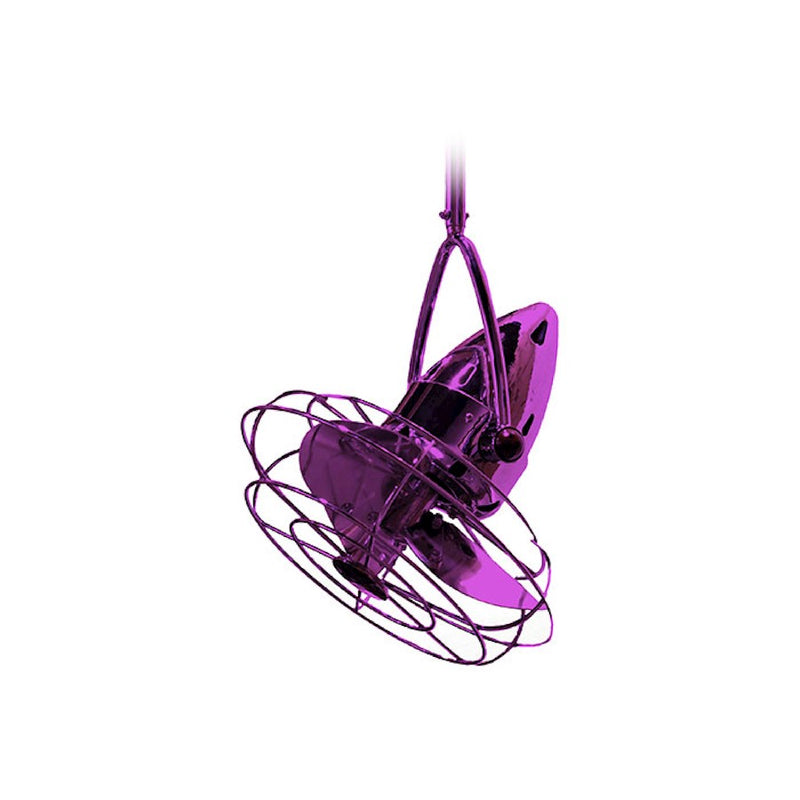 Matthews Fans Jarold 16in 3-Blade Directional Ceiling Fan | Contemporary Ametista and Metal | Bedroom & Living Room | Model JD-LTPURPLE-MTL