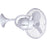 Matthews Fan Kaye Oscillating Wall Fan, Gloss White/Metal Wood Blades