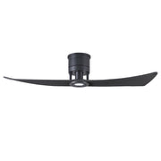 Matthews Fans Lindsay 52in 2-Blade LED Ceiling Fan | Matte Black Solid Wood | Living Room & Bedroom | 52 x 10 in | Model LW-BK-BK