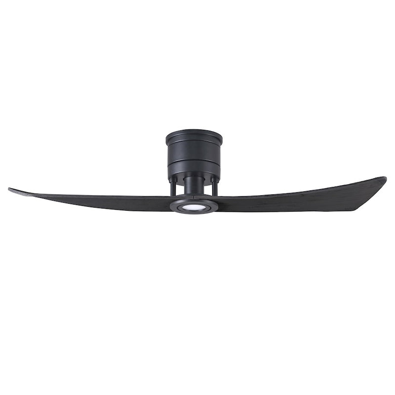 Matthews Fans Lindsay 52in 2-Blade LED Ceiling Fan | Matte Black Solid Wood | Living Room & Bedroom | 52 x 10 in | Model LW-BK-BK