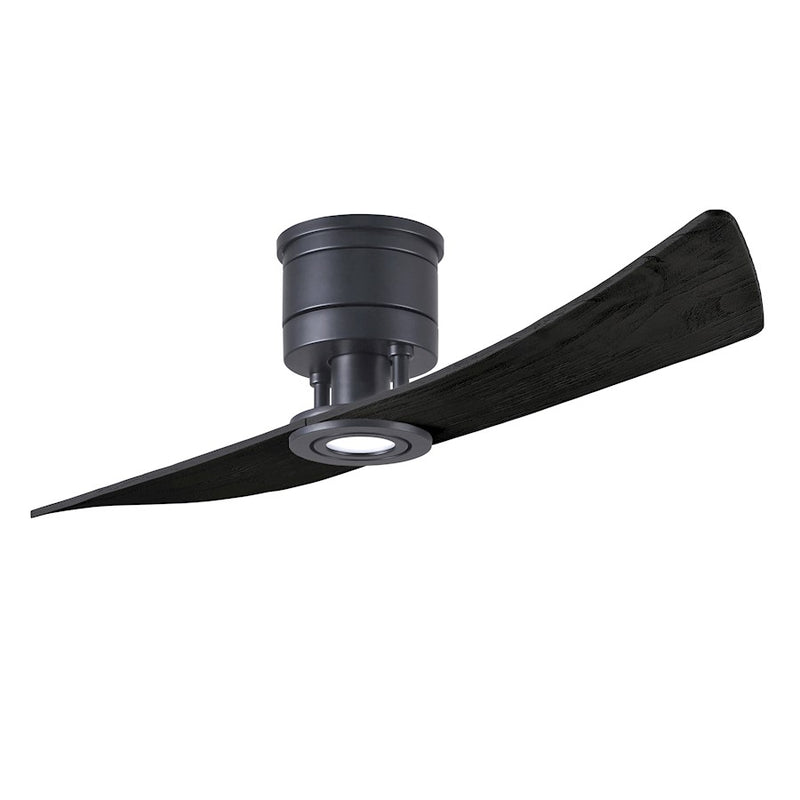 Matthews Fans Lindsay 52in 2-Blade LED Ceiling Fan | Matte Black Solid Wood | Living Room & Bedroom | 52 x 10 in | Model LW-BK-BK