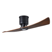 Matthews Fans Lindsay 52in 1-Light LED Ceiling Fan | Matte Black and Walnut Solid Wood Blades | Living Room & Bedroom | Model LW-BK-WA