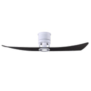 Matthews Fans Lindsay 52in 1-Light LED Ceiling Fan | Matte White and Matte Black Solid Wood Blades | Living Room & Bedroom | Model LW-MWH-BK