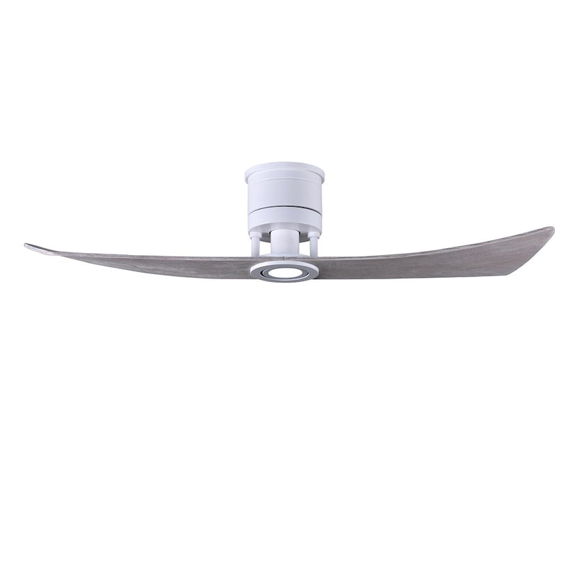 Matthews Fans Lindsay 52in 1-Light LED Ceiling Fan | Contemporary Matte White and Barnwood Solid Wood Blades | Bedroom & Living | Model LW-MWH-BW