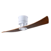 Matthews Fans Lindsay 52in 1-Light LED Ceiling Fan | Contemporary Matte White and Walnut Solid Wood Blades | Bedroom & Living Room | Model LW-MWH-WA