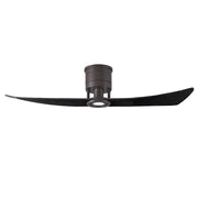 Matthews Fans Lindsay 52in 1-Light LED Ceiling Fan | Contemporary Textured Bronze and Black Solid Wood Blades | Bedroom & Living | Model LW-TB-BK