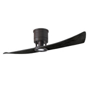 Matthews Fans Lindsay 52in 1-Light LED Ceiling Fan | Contemporary Textured Bronze and Black Solid Wood Blades | Bedroom & Living | Model LW-TB-BK