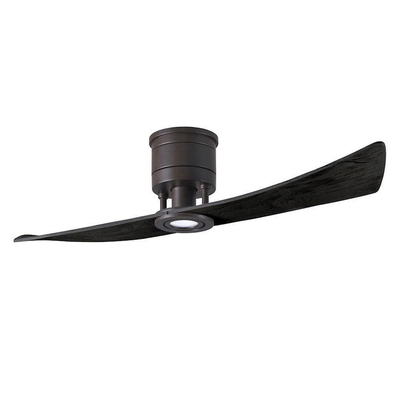 Matthews Fans Lindsay 52in 1-Light LED Ceiling Fan | Contemporary Textured Bronze and Black Solid Wood Blades | Bedroom & Living | Model LW-TB-BK
