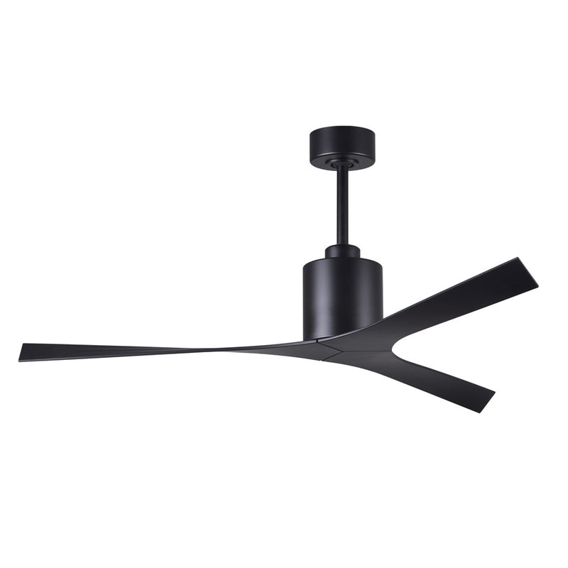 Matthews Fans Molly 56in 3-Blade Ceiling Fan | Contemporary Matte Black Cast Aluminum | Great Rooms & Open Living | 56 x 56 x 12 in | Model MK-BK-BK