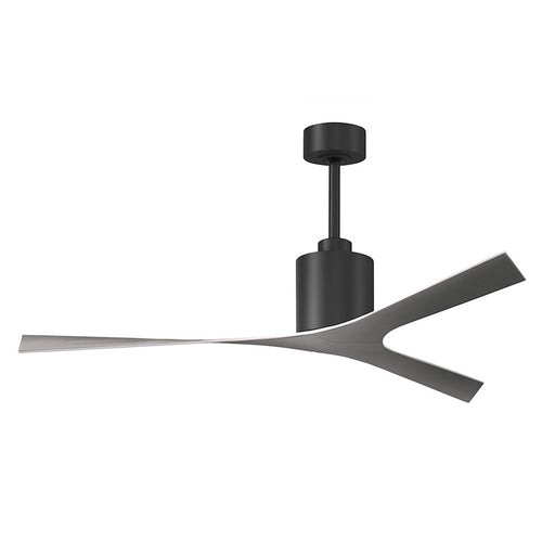 Matthews Fan Company Molly 3 Blade Ceiling Fan, Nickel/Matte Black - MK-BK-BN
