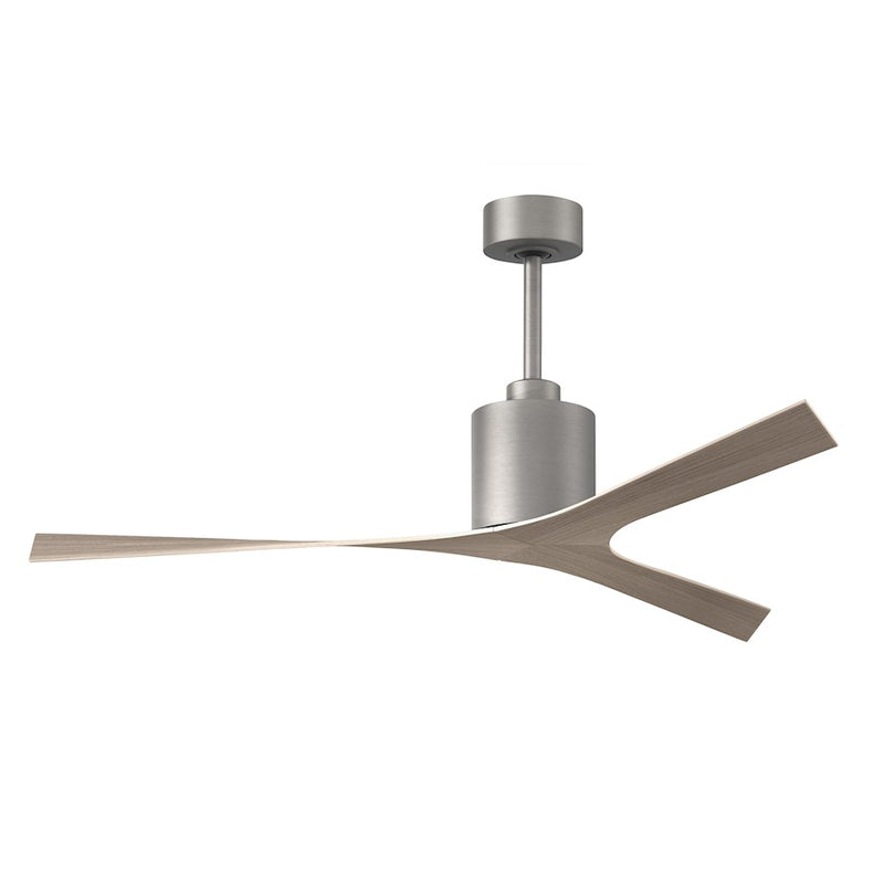 Matthews Fans Molly 56in 3-Blade Ceiling Fan | Contemporary Gray Ash Tone & Brushed Nickel | Great Rooms & Open Living | Model MK-BN-GA