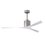 Matthews Fan Company Molly 3 Blade Ceiling Fan, Gloss White/Nickel - MK-BN-WH