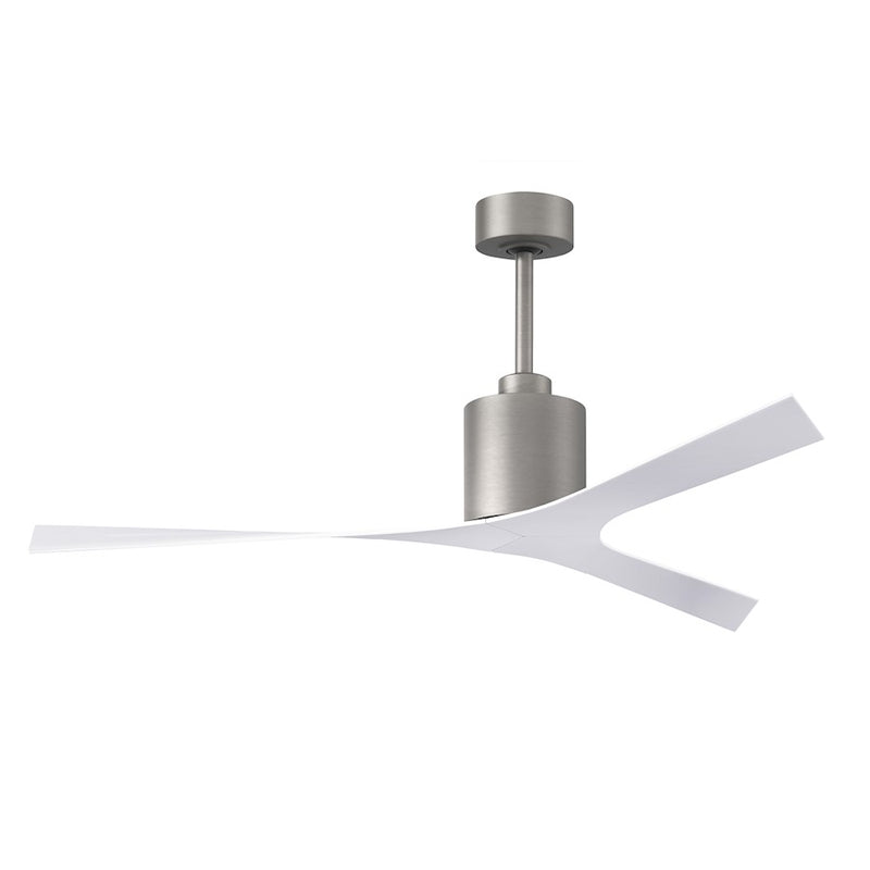 Matthews Fan Company Molly 3 Blade Ceiling Fan, Gloss White/Nickel - MK-BN-WH