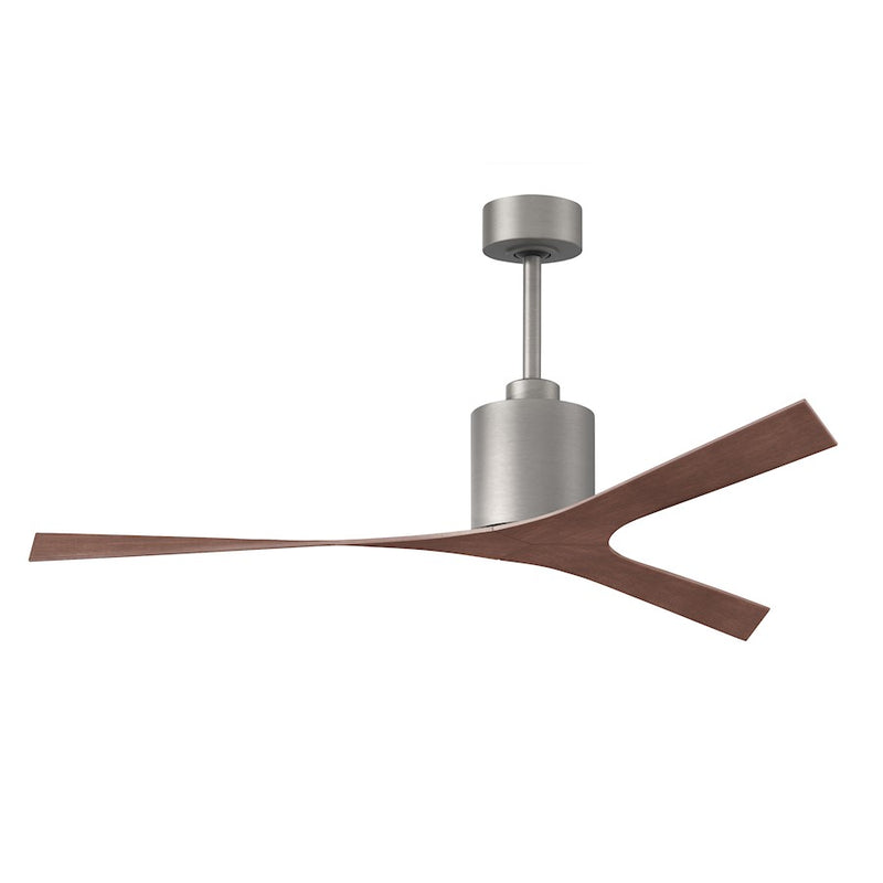 Matthews Fan Company Molly 3 Blade Ceiling Fan, Walnut Tone/Nickel - MK-BN-WN