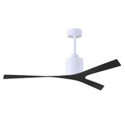 Matthews Fan Company Molly 3 Blade Ceiling Fan, Black/Gloss White - MK-WH-BK