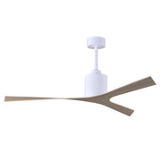 Matthews Fan Company Molly 3 Blade Ceiling Fan, Gray Ash/Gloss White - MK-WH-GA