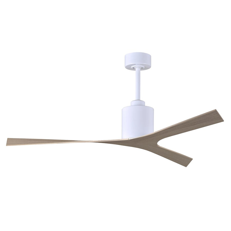 Matthews Fans Molly 56in 3-Blade Ceiling Fan | Gray Ash and Gloss White | Great Rooms & Open Living | 56 x 56 x 12 in | Model MK-WH-GA