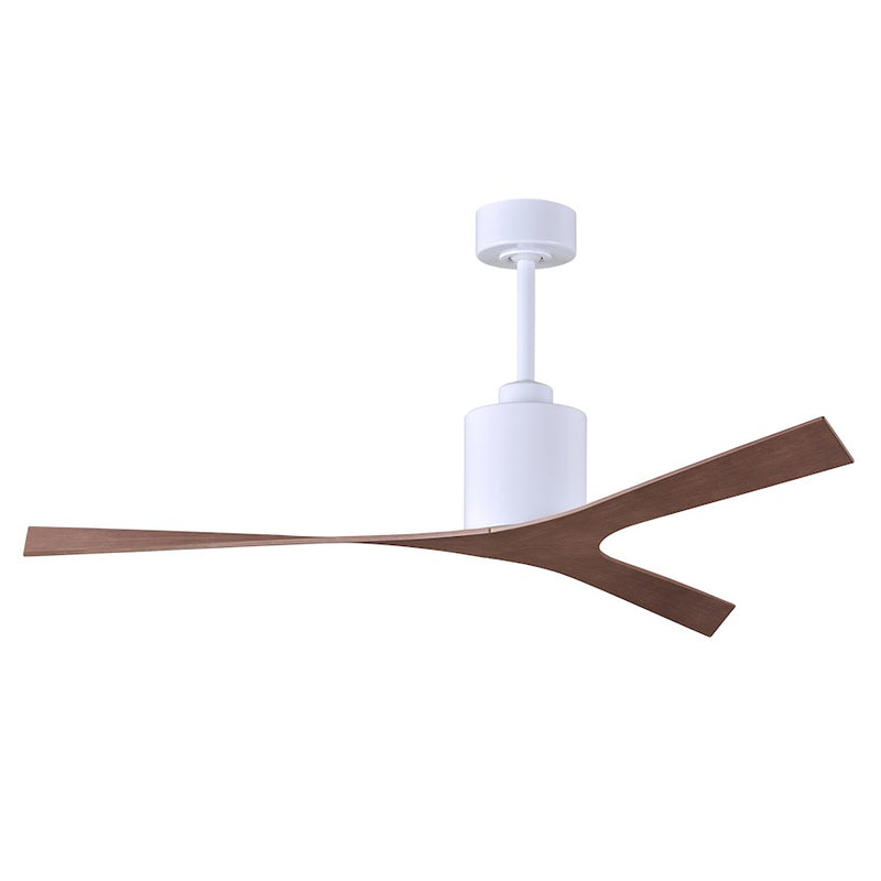 Matthews Fans Molly 56in 3-Blade Ceiling Fan | Walnut Tone and Gloss White | Great Rooms & Open Living | 56 x 56 x 12 in | Model MK-WH-WN