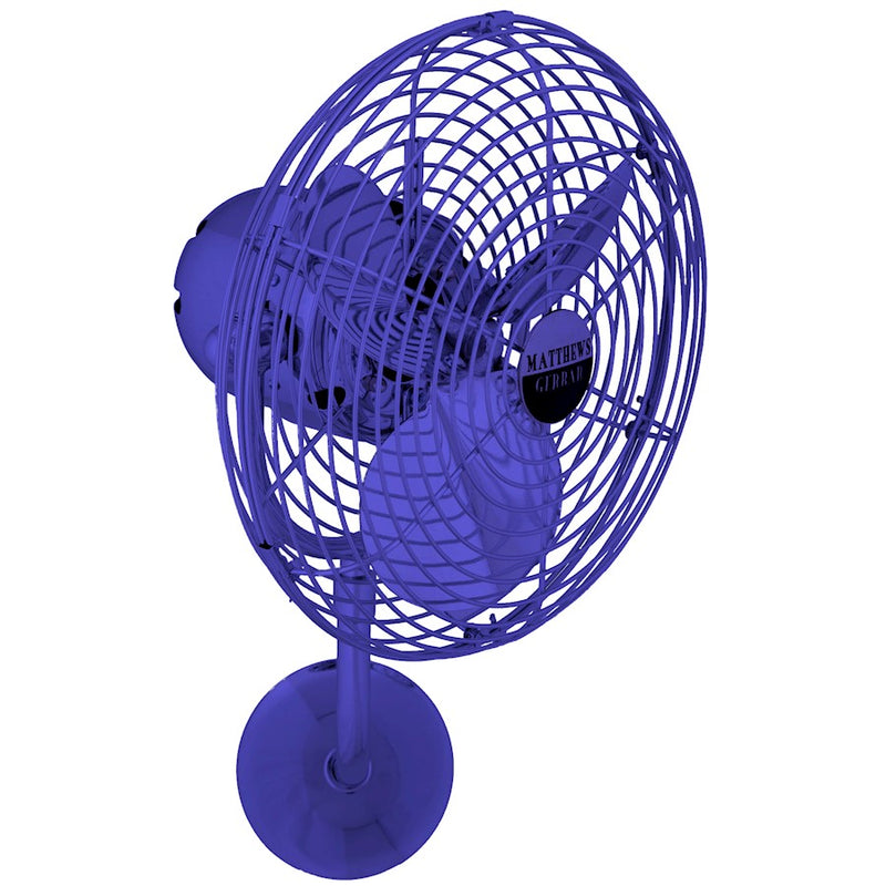 Matthews Fans Michelle Parede 19in Directional Wall Fan | Ametista Cast Aluminum and Steel | Bedroom & Living Room Air | Model MP-LTPURPLE-MTL