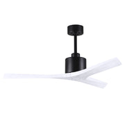 Matthews Fans Mollywood 52in 3-Blade Ceiling Fan | Contemporary Matte Black and Matte White Solid Wood Blades | Living Room | Model MW-BK-MWH-52