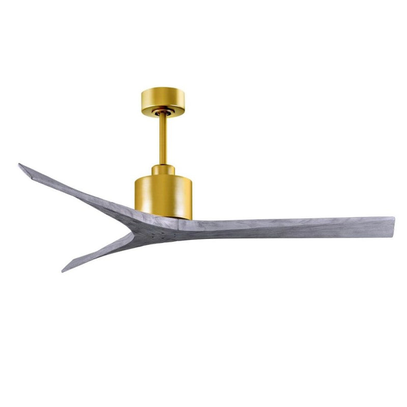 Matthews Fans Mollywood 60in Ceiling Fan | Brushed Brass and Barnwood Solid Wood Blades | Living Room & Bedroom | Model MW-BRBR-BW-60