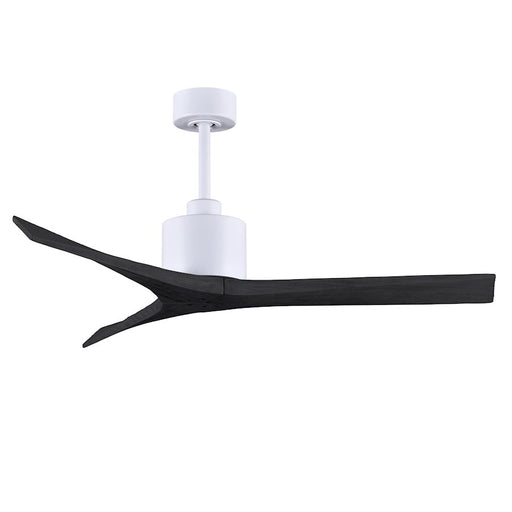 Matthews Fans Mollywood 52in Ceiling Fan | Contemporary Matte White and Matte Black Solid Wood Blades | Living Room & Bedroom | Model MW-MWH-BK-52