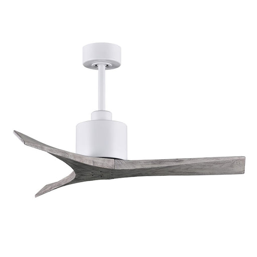 Matthews Fans Mollywood 42in Ceiling Fan | Contemporary Matte White and Barnwood Solid Wood Blades | Bedroom & Small Living Room | Model MW-MWH-BW-42