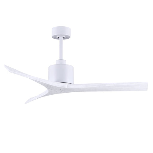 Matthews Fans Mollywood 52in 3-Blade Ceiling Fan | Matte White Solid Wood Blades | Living Room & Bedroom | 52 x 52 x 10 in | Model MW-MWH-MWH-52