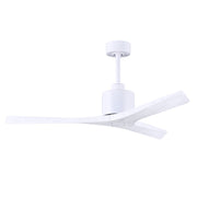 Matthews Fans Mollywood 52in 3-Blade Ceiling Fan | Matte White Solid Wood Blades | Living Room & Bedroom | 52 x 52 x 10 in | Model MW-MWH-MWH-52